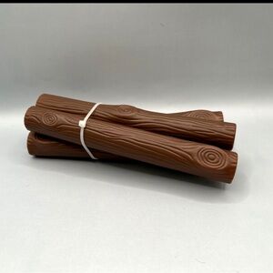 4 Pack of Hollow Plastic Brown Logs Play Toys for Kids New